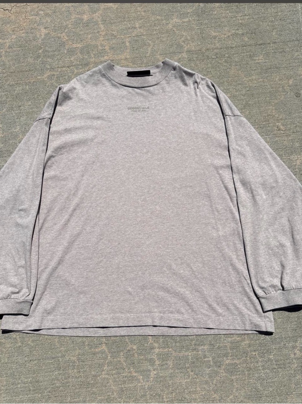 Grey Long sleeve authentic fear of god essentials crewneck AUTHENTIC